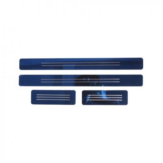 

Blue Steel Inner Door Sill Strip Sticker For Land Rover Discovery 5 LR5 2017-22