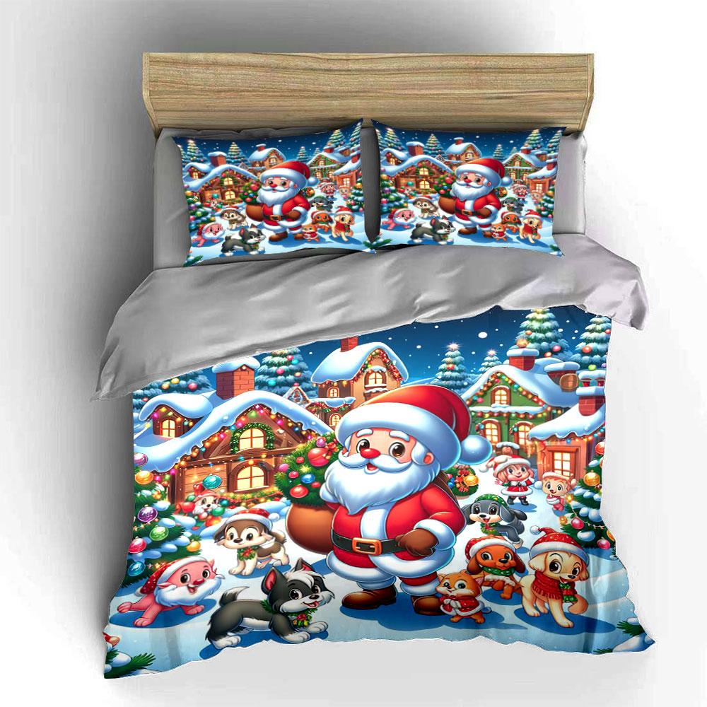 "Whimsical Christmas Wonderland Bliss" Bedding sets Duvet covers Pillowcases(1* Duvet Cover 2* Pillowcases without duvet insert)