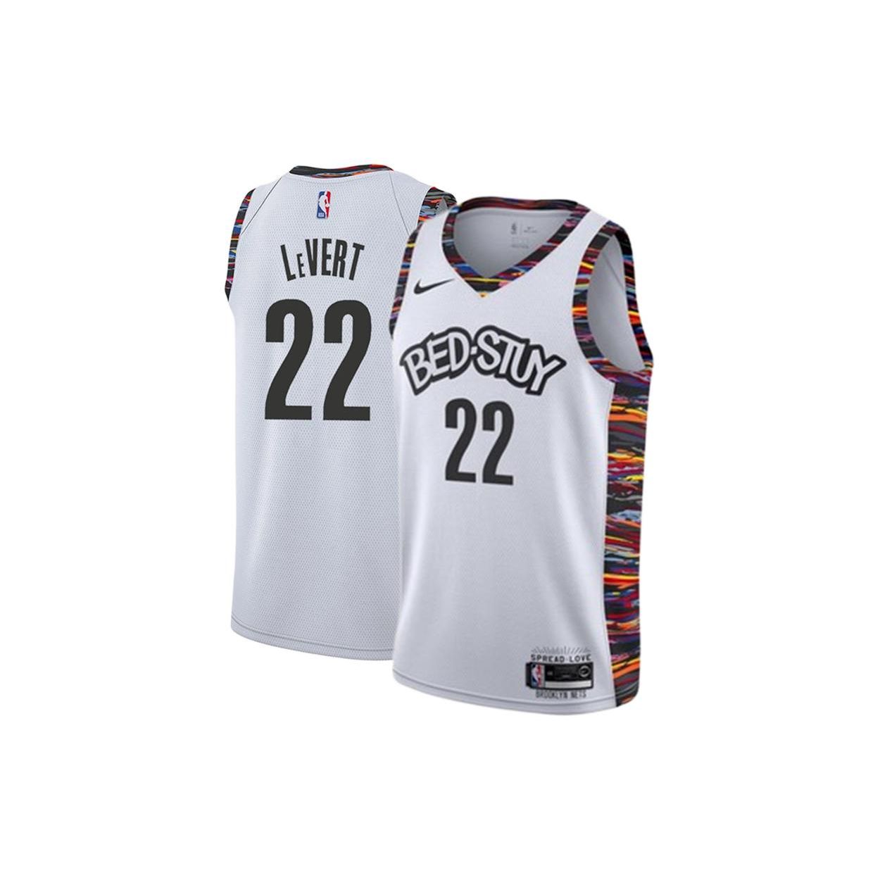 

Nike New Jersey Nets City Edition LeVert 22 Dri-FIT Logo Print Удобная быстросохнущая дышащая баскетбольная майка без рукавов унисекс AV4623-100 L