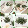 3pcs Simulated Christmas Cedar Branches Soft Glue Feel Simulated Green Plants Christmas Home Garden Decoration