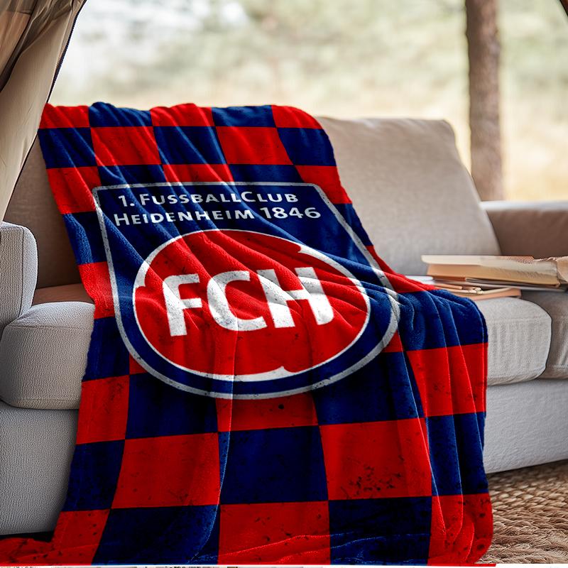 Heidenheim Squad Blanket Lightweight Ideal Bedding Blanket Perfect for Travel, Camping, Living Rooms, Offices, Sofas, Fan Christmas gift