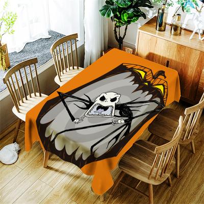 Halloween Kürbis Laterne Tischdecke Schädel Muster Für Kinder Polyester Komfortable Wasserdichte Tisch Tuch Abdeckung Für Home