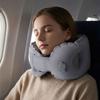 Breathable Inflatable Travel Pillow Comfortable Ring Neck Pillow Mini U-shaped Neck Pillow  Travel