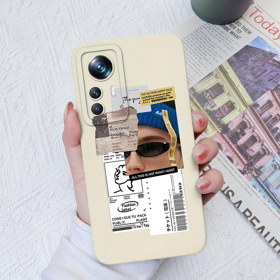 For Xiaomi 12T Case Hot New Design Cute Cat Butterfly Cartoons Matte Liquid Silicone Shell For Xiaomi 12T Pro Ultrathin Fundas