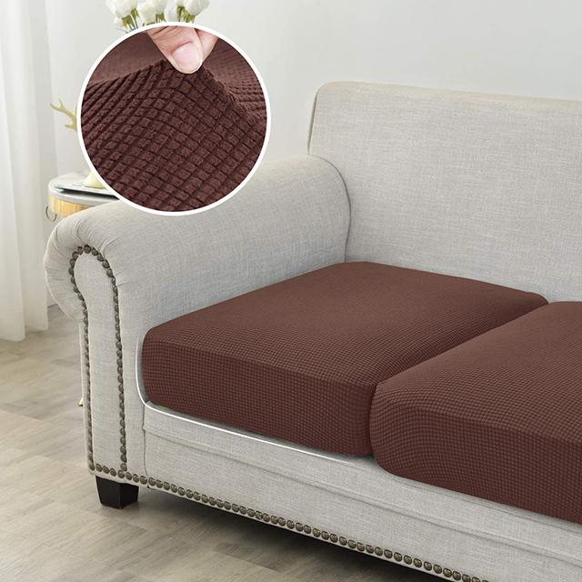 Jacquard Sofa Seat Cushion Cover Polar Fleece Sofa Cover Stretch Washable Removable L Shape Corner Sofa Slipcover For Home Decor