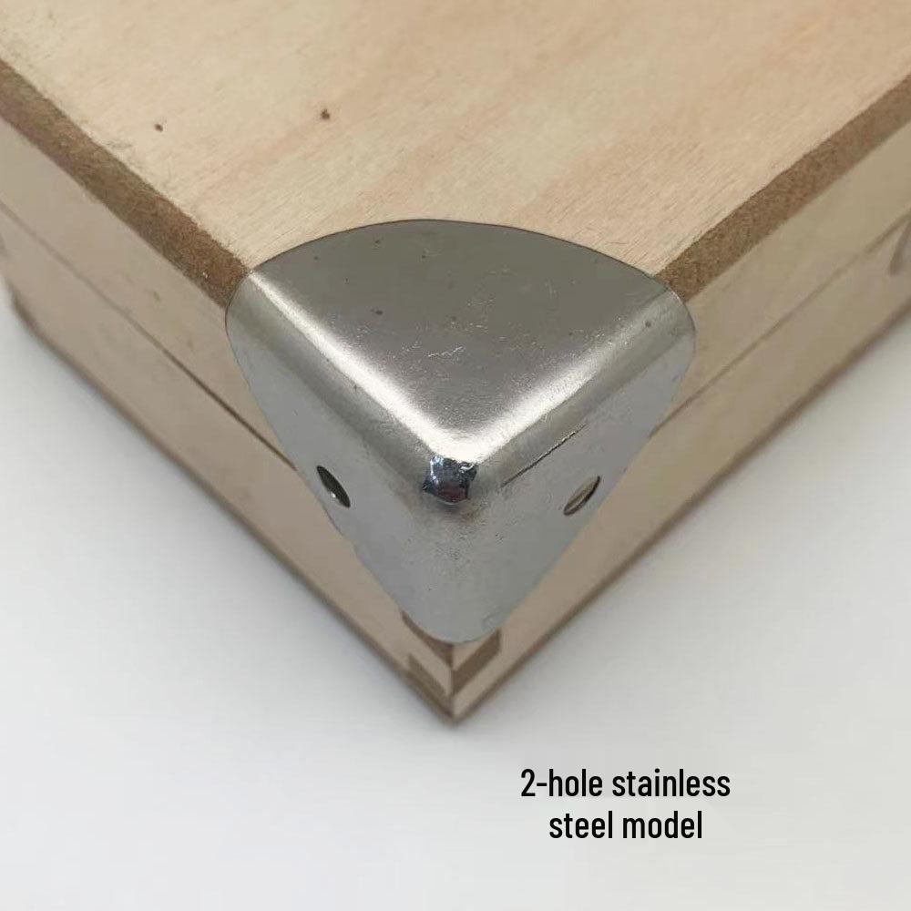 Protection d'angle en acier inoxydable 25x25 mm pour boîtes et étuis