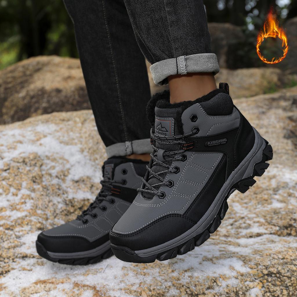 TUINANLE Men Women Hiking Boots Winter Warm Fleece Waterproof Outdoor Trekking Climbing Athletic Sport