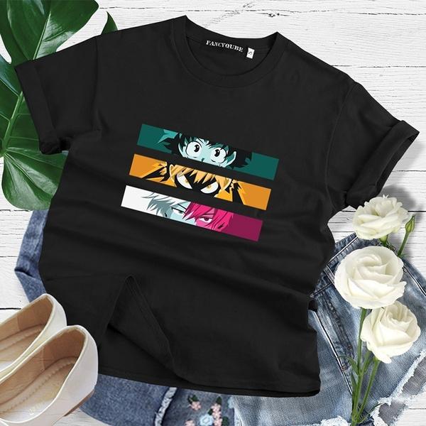 New Japanese Anime My Hero Academia T-Shirt Cool Short Sleeve Cartoon Printed Tee Shirt Tops