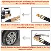 Tire Inflator Hose Extension Tube Tyre Pump Quick Inflation Chuck Adapter for Car Motorcycle Bike with Valve