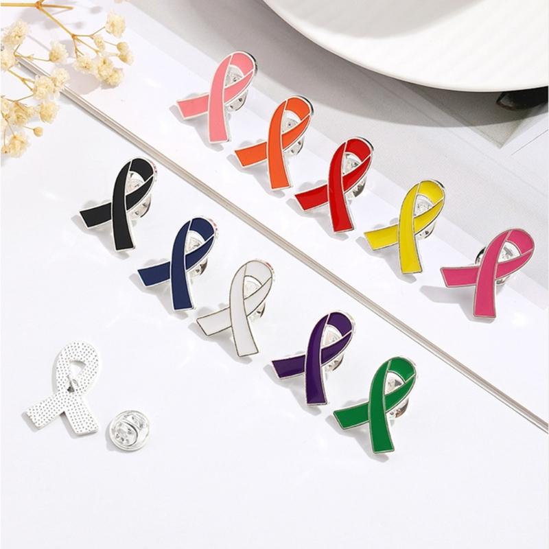 Band Pin, Pack of 50 Metal Awareness Lapel Pin Band Brooch Pin Hope Pin Enamel Jewellery Pin for Decoration