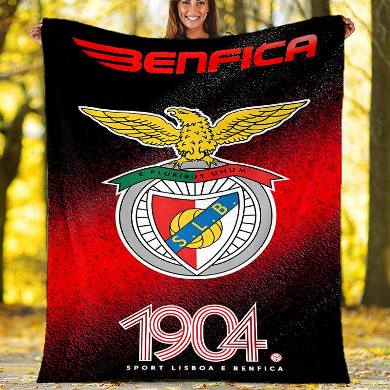 1pc B-Benfica Theme Blanket - Digital Print, Polyester, Cozy for All Seasons, Perfect for Outdoor, and Travel