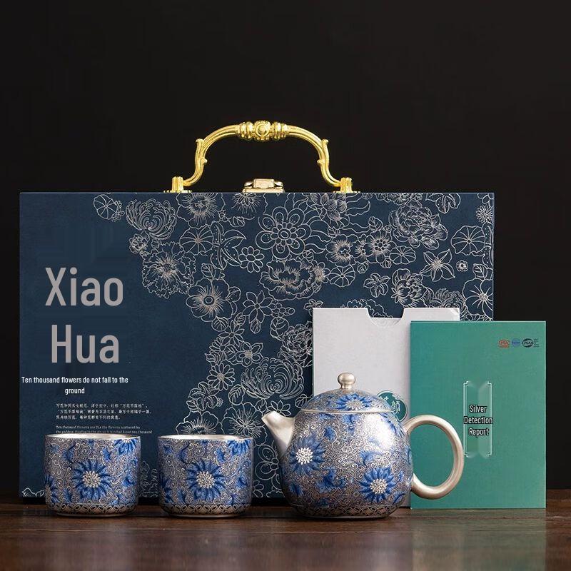 Blue and White Ceramic Kung Fu Tea Set