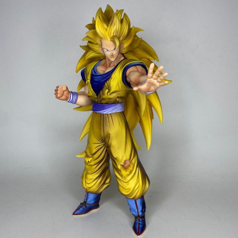 Dragon Ball surrounding statues PI Super Three Goku figure, anime tide play birthday gift doll Super Saiyan