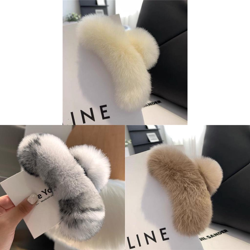 Large Plush Hair Clip For Women Handmade Korean Style Hair Accessory