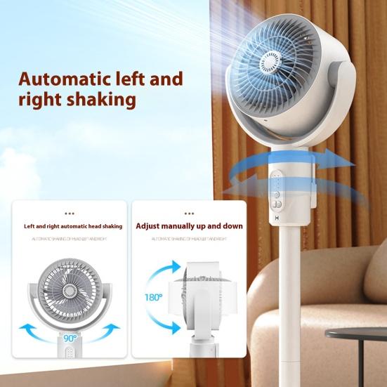 Pedestal Fan Powerful Air Circulator Quiet USB Standing Fan 38-82cm