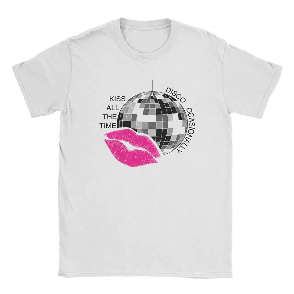 Unisex Unisex Harrys Kiss All The Time Album T Shirts Styles Pure Cotton Tops Vintage Short Sleeve Crewneck Tees Plus Size Tshirt