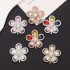 DIY Phone Case Charms Metal Alloy Water Drop Flower Rhinestone Decoration Phone Shell Accessories