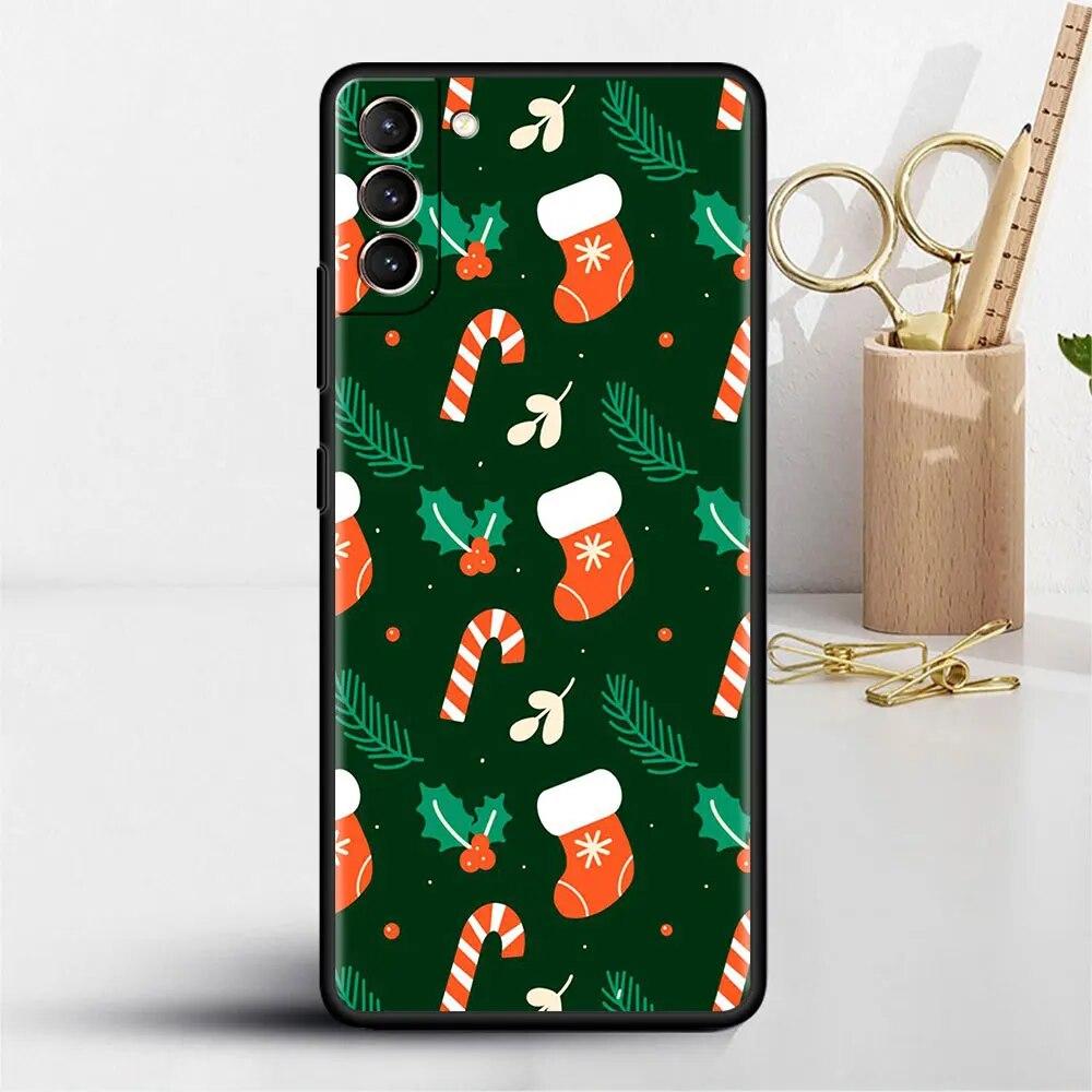 

Чехол «Снежный Рождество» для Samsung Galaxy S20 S22 S21 S23 FE S10 S9 Plus S8 Note 20 Ultra 10 Plus, мягкий чехол для телефона Samsung Note 10 Plus
