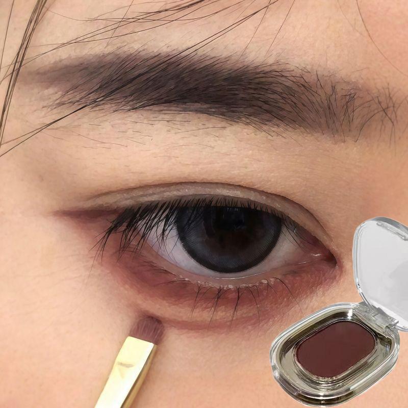Red Brown Monochrome Eyeliner Eyeshadow Powder Palette Silky Matte Chocolate Lying Silkworm Eyeliner Sweat-proof Aegyo-sal Makeup