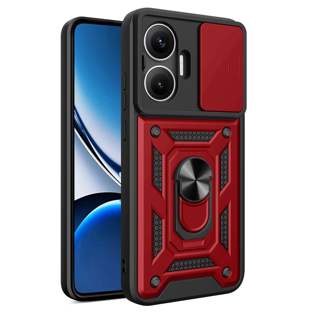 AMORUS For Xiaomi Poco F7 5G/Redmi Turbo 4 Pro 5G Case Kickstand PC+TPU Phone Cover with Camera Lens Slider