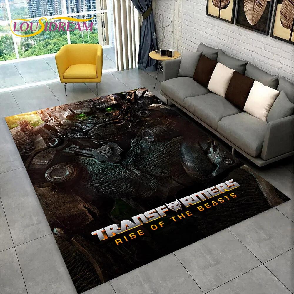 Cartoon T-Transformers Autobots 3D Carpet Rug for Bedroom Living Room Home Sofa Decoration,Children Game Large Decor Floor Mat