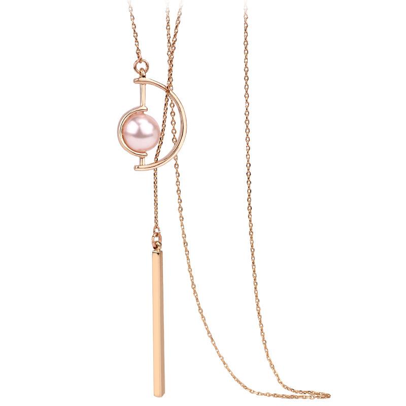 Sweater Chain, Simple And Atmospheric Long Decorative Necklace, Women S Versatile Autumn And Winter Personalized Necklace, Clothes Items