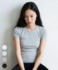 SUARE WOMEN Soft Rib Slim Tee - 4 Colors