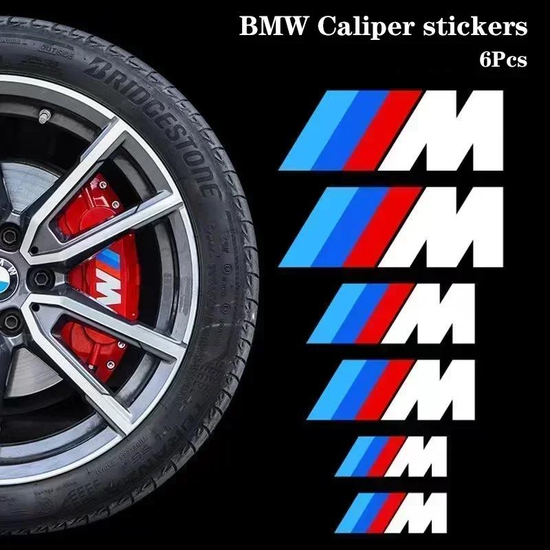 Auto-accessoire: wit/zwart M-logo embleem/badge/remklauwsticker voor BMW M Power Performance M3 M5 X1 X3 X5 X6 E46 E39