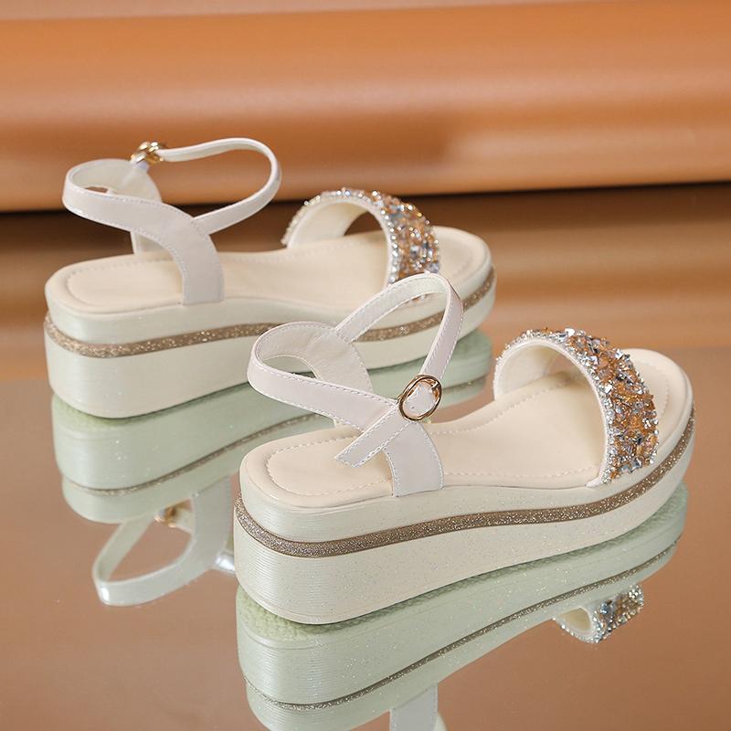 

Новые римские туфли с тонким ремешком, женские сандалии на танкетке с открытым носком, летние модные повседневные элегантные модные туфли на высоком каблуке, НЕТ:805 40