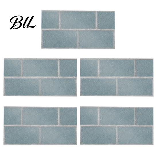 Oil Proof Wall Stickers for Bathroom 5Pcs Vintage Brick Tile Stickers, Waterproof Oil?Proof Wallpaper, Peel Sheets Kitchen & Stick Backsplash Living