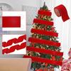 Christmas Red Velvet Ribbon with Wired Edges, Xmas Ribbon Craft Fabric Ribbon for Gift Wrapping Christmas Tree Decoration Crafts Wreaths Supplies
