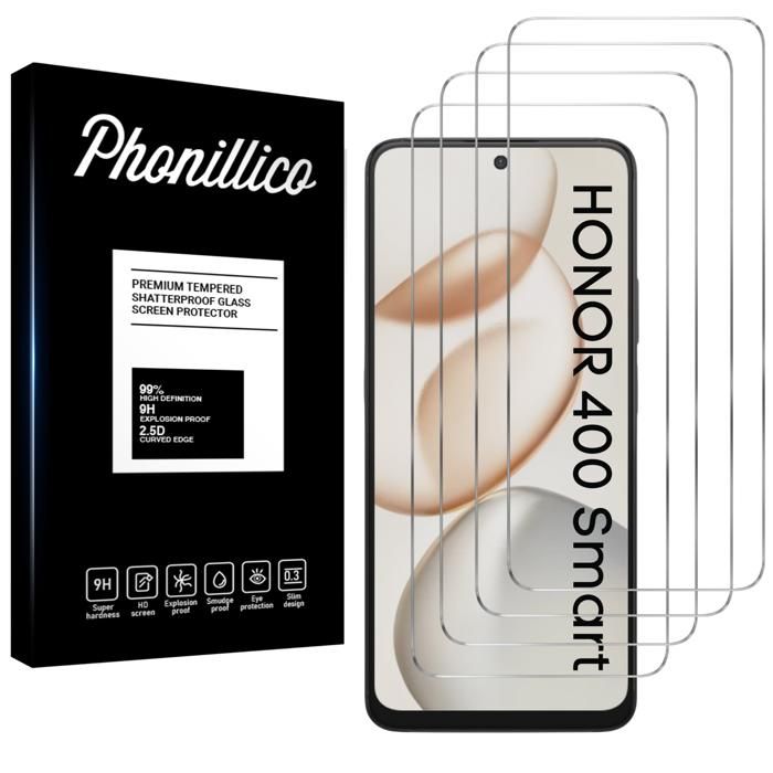 Verre Trempé pour Honor 400 SMART [Pack 4] Film Vitre Protection Ecran Phonillico®