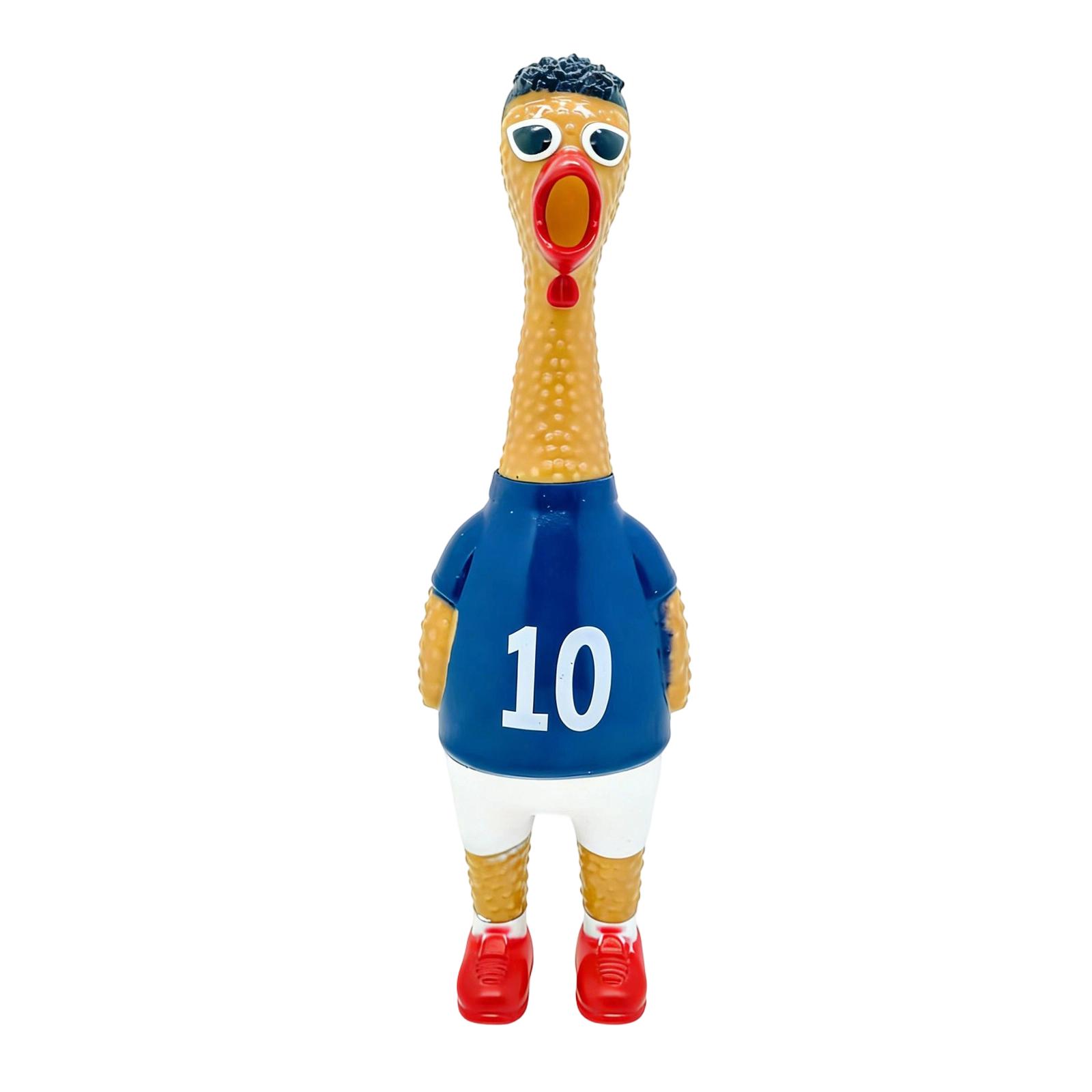 

This Squeaking Chicken Is A Creative Prank Toy For Kids, Adults, And Dogs. Its Squeaking Sounds Are Incredibly Fun And Addictive. One Size синий