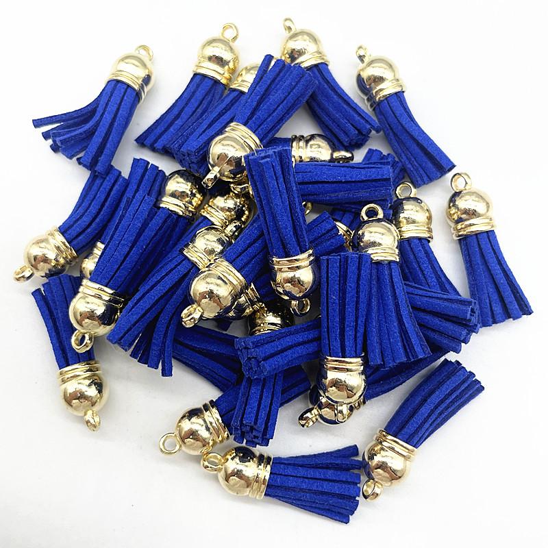 New 10pcs 38mm Vintage Leather Tassels DIY Keychain Cellphone Straps Pendant Tassels for Jewelry Earrings Findings Accessories