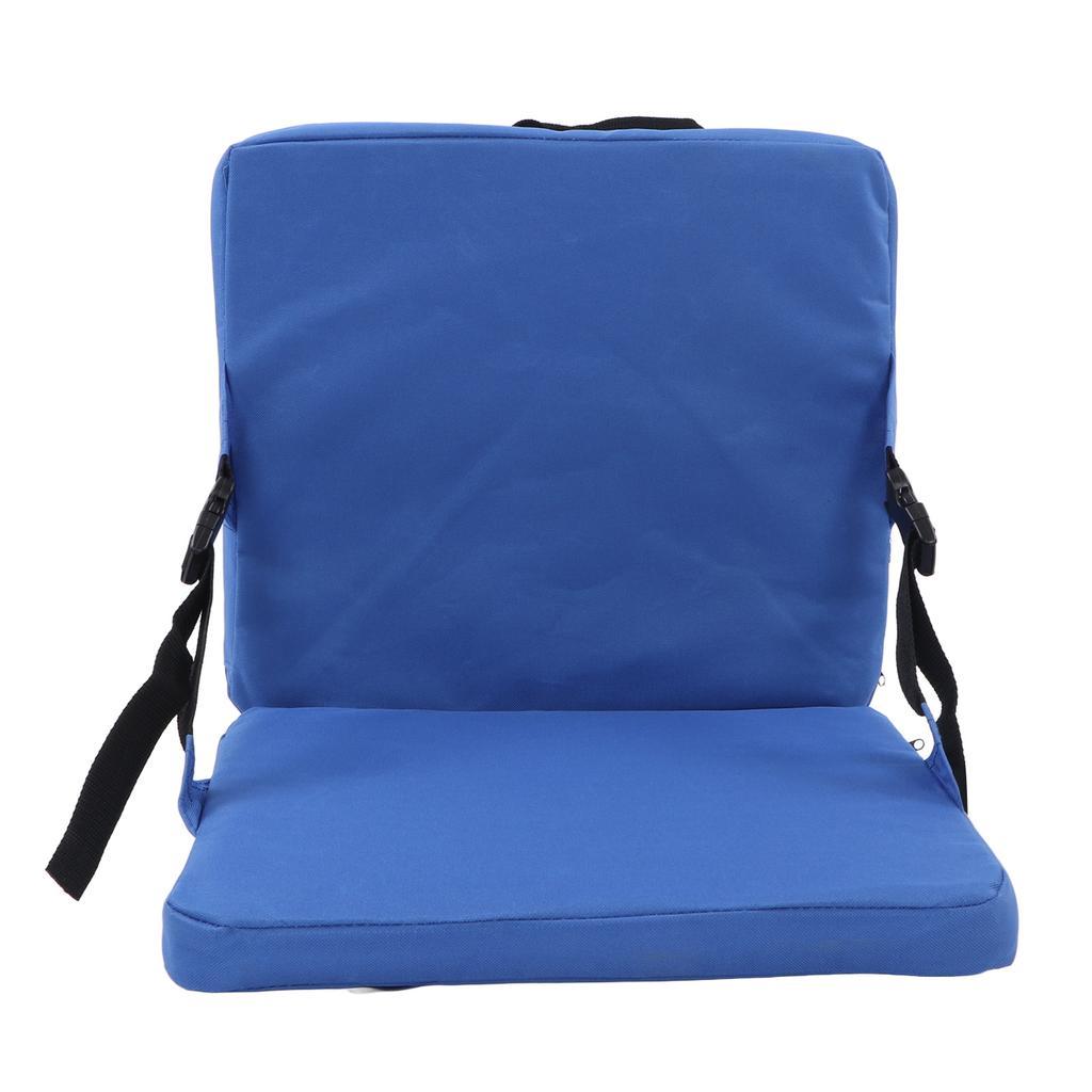 Thickened Anti Dirt Outdoor Seat Back Cushion Portable Folding Stadium Seat with Back Support for Camping Concert Blue