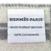 Pristine HERMES Scarf Bande de Repo Two-tone fringe long dress gray cashmere Used