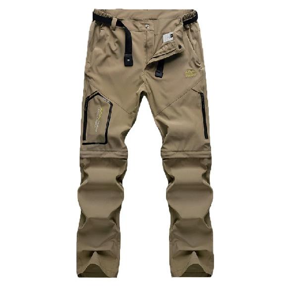 Men s Convertible Cargo Tactical Pants Camping Quick Drying Outdoor Hiking Pants Zip Off Lightweight Work Trekking Trousers Asian size L