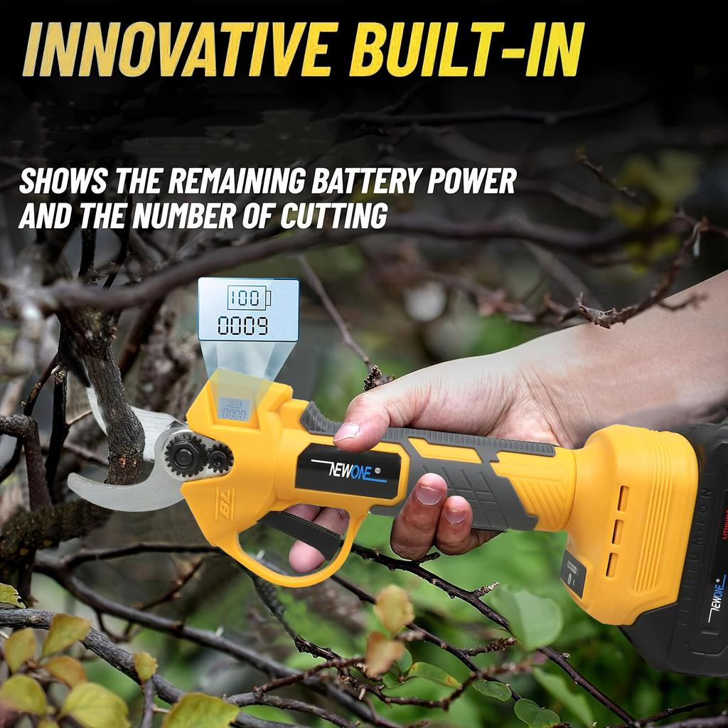 NEWONE18V wireless scissors with LXT battery compatible LCD display screen, maximum cutting diameter: 30mm, 2-speed switch adjustment