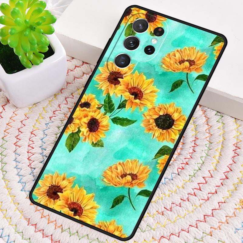 Beautiful Yellow Sunflower Phone Case for Samsung Galaxy Note 10 Pro S26 Ultra S23 S24 FE S25 S21 S22 PLUS Shockproof Cove