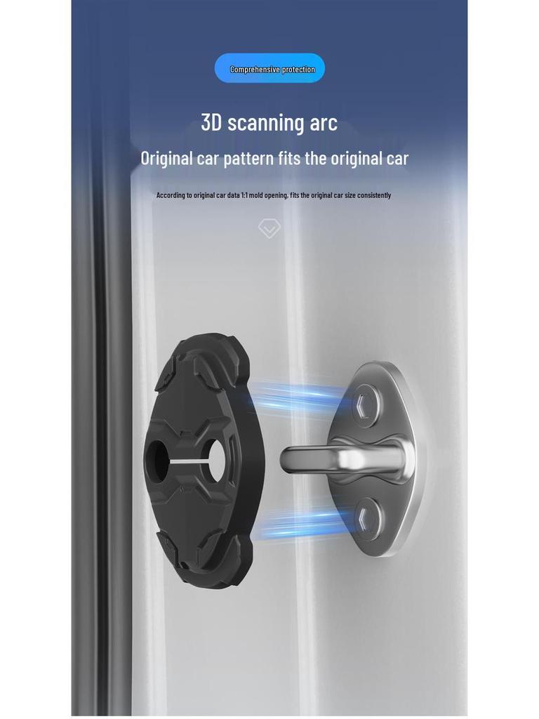 Beijing Auto Door Lock Buckle Protective Pad - Anti-collision, Thickened Interior Decoration Cover