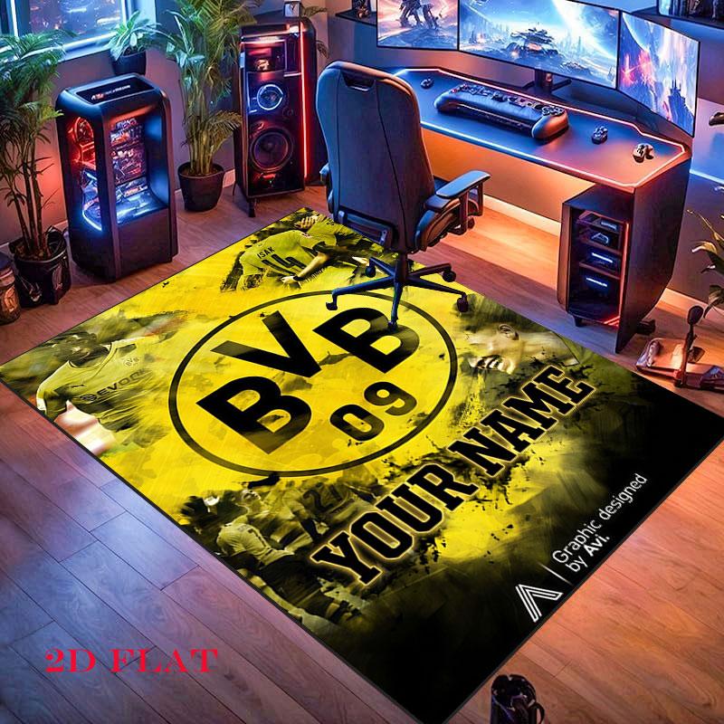 Custom Bvb Carpet Rug for Living Room Bedroom Home Sofa Decoration,Kids play Nonslip Floor Mat