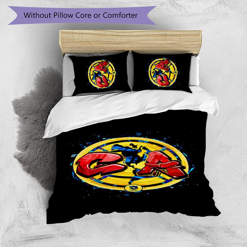 Club América 3pcs Bedding Set Duvet Cover Closure Includes 1 Duvet Cover & 2 Pillowcases for All Seasons Bedroom Home Dorm Decor