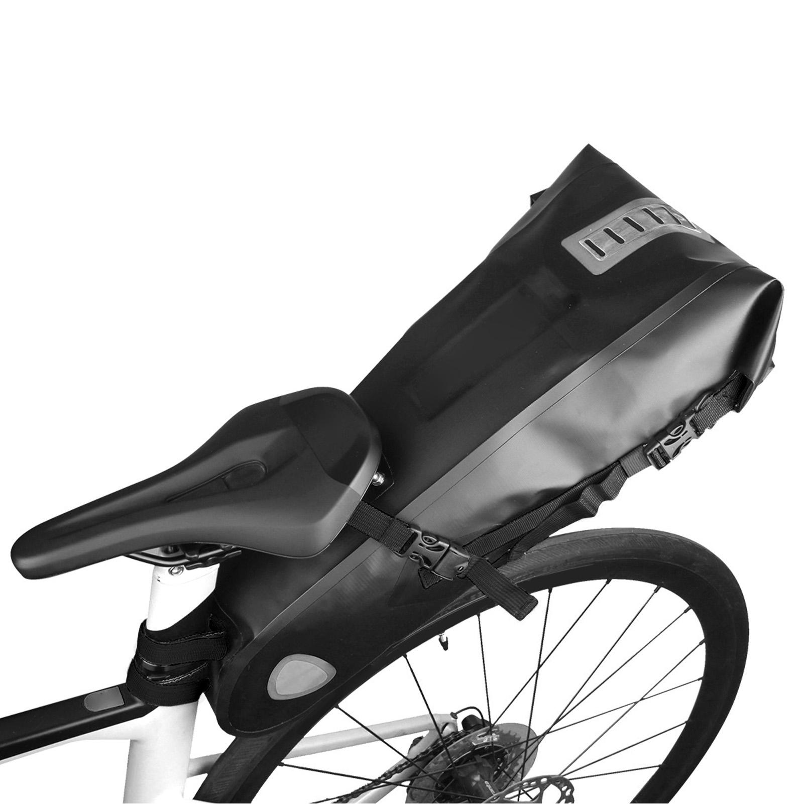 

Bike Saddle Bag Rainproof Bike Tail Bag 10L Large Capacity with Frame for Mountain Road Riding
