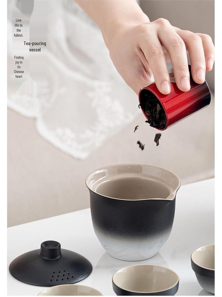 Kung Fu Travel Tea Set: Portable Quick Cup for On-the-Go Outdoor Tea Activity