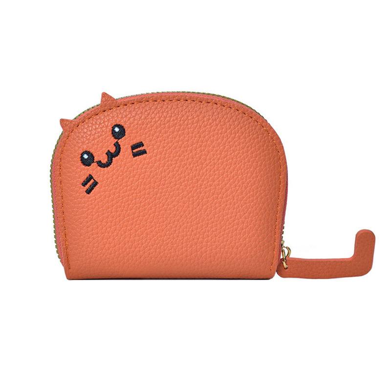 Cartoon Cat Card Holder Wallet For Women Girls Pu Leather Bank Credit Card Coin Purse Portable Mini Zipper Coin Purse Gifts
