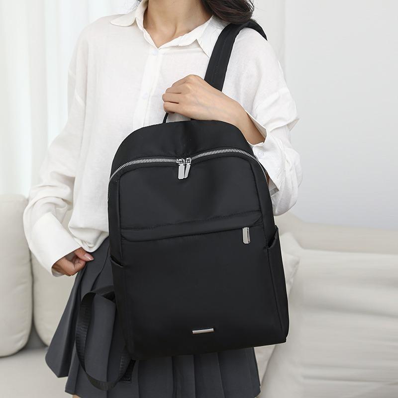 New Nylon Backpack Large-capacity Backpack Simple and Fashionable College Student Anti-splashing Light Schoolbag
