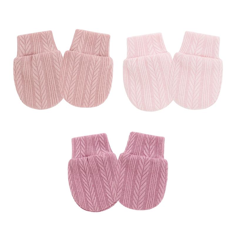 3 Pairs Newborn Gloves Jacquard Anti Scratch Infant Gloves Cotton Newborn Gift Baby Gloves Kids Care Toddler Accessories