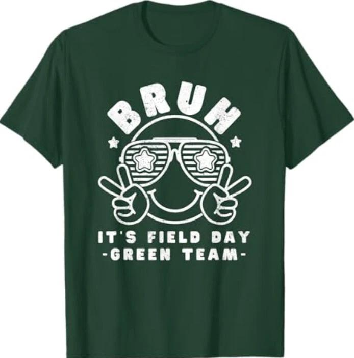 Field Day Green Team Funny For Teacher Kids Field Day Games T-Shirt 4XL