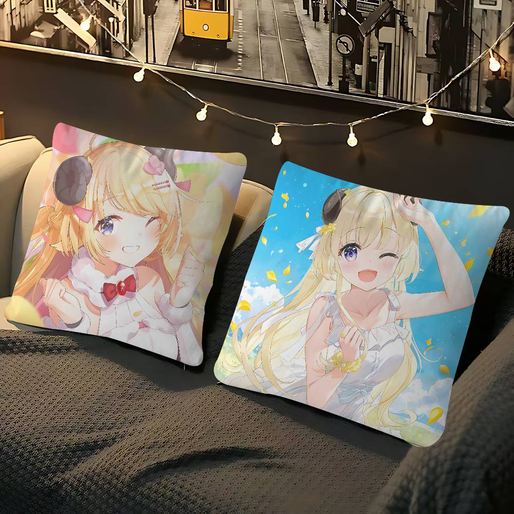 T-Tsunomaki ANIME WatameS Pillow Case Removable Washable Cushion Cover – All-Season Soft Linen