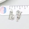 Set di 100 Ciondoli Gatto Farfalla Luna Argento Antico per Braccialetti e Collane Fai da Te